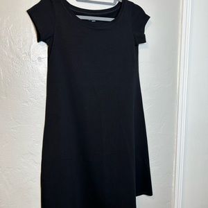 EILEEN FISHER black Organic Cotton blend t-shirt dress